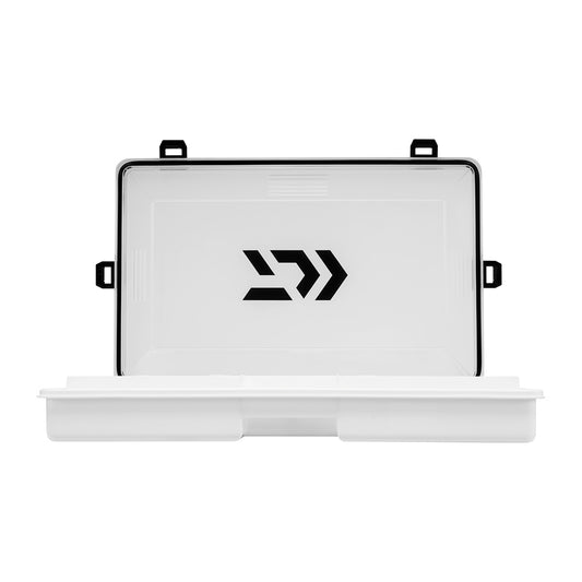 Daiwa D-Box 3700 Large Regular clear-lid tackle storage detail, MPN D-BOXLR
