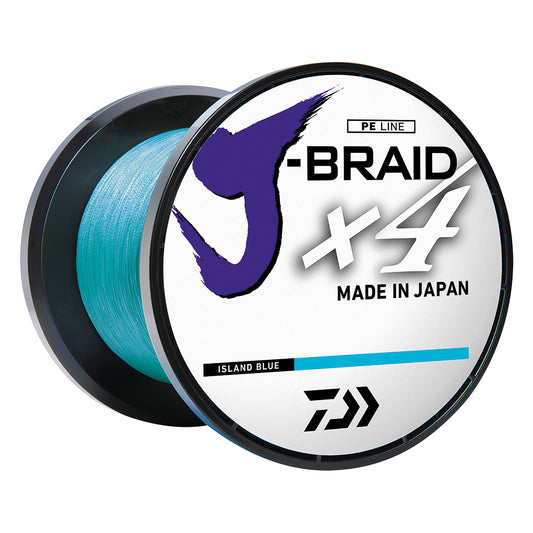 Daiwa J-Braid x4 20 lb Island Blue 300 yd braid, MPN JB4U20-300IB