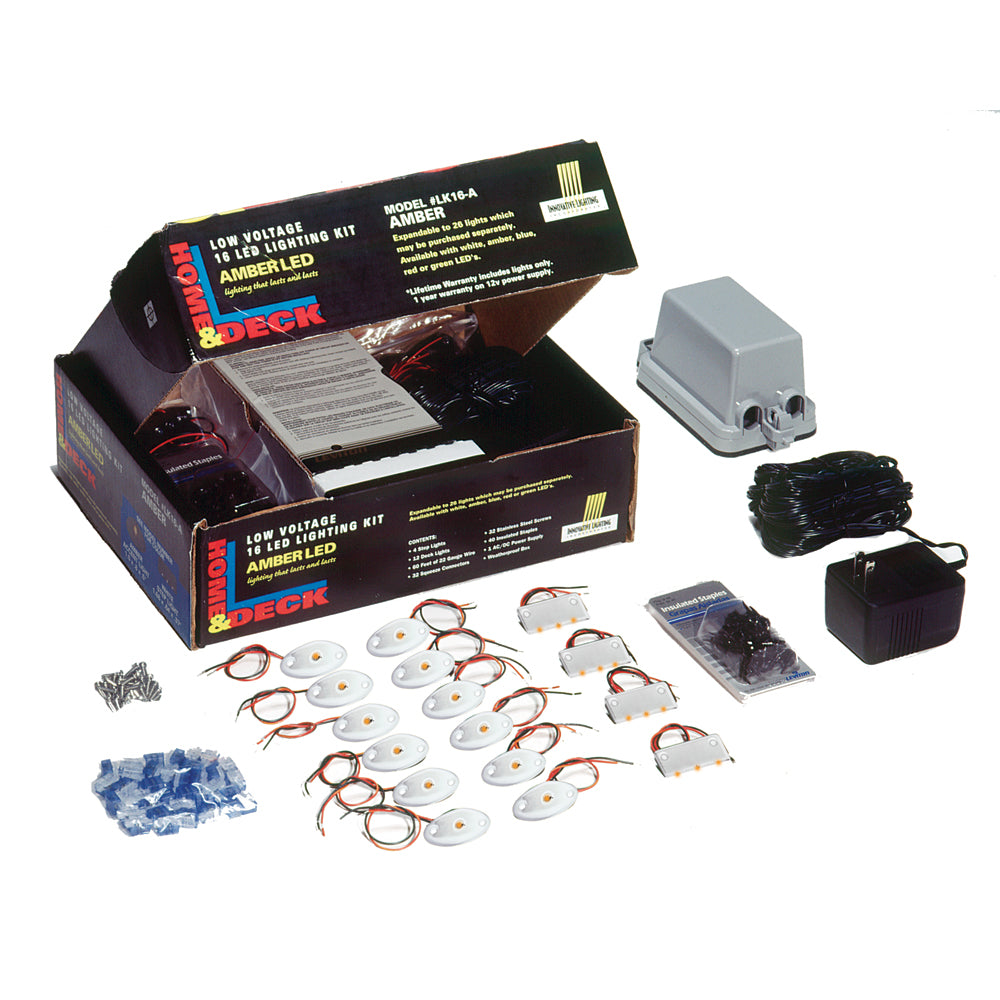 Innovative Lighting Deck Dock LED Kit Amber LEDWhite Housing 09011004