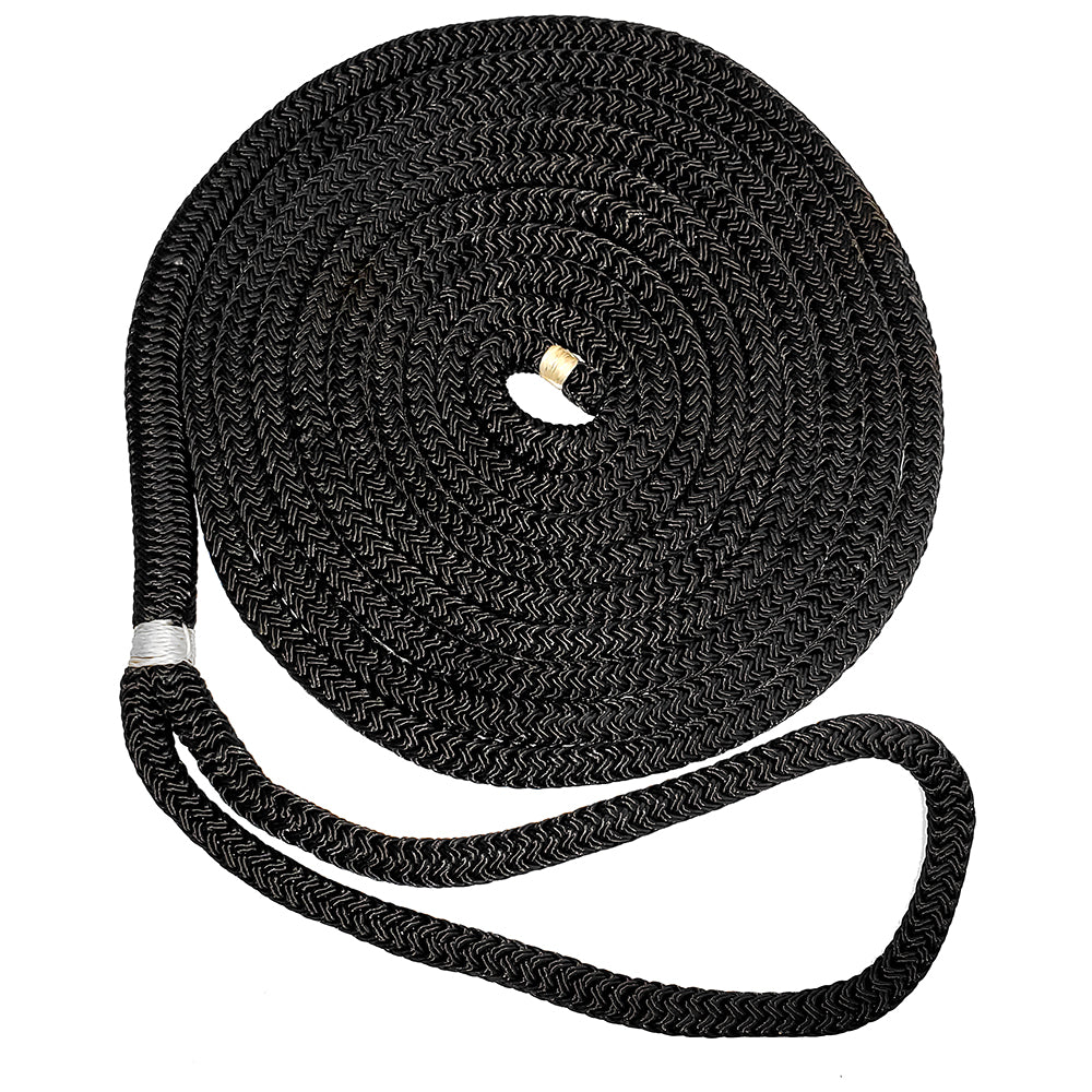 New England Ropes 58 Double Braid Dock Line Black 15 C50542000015