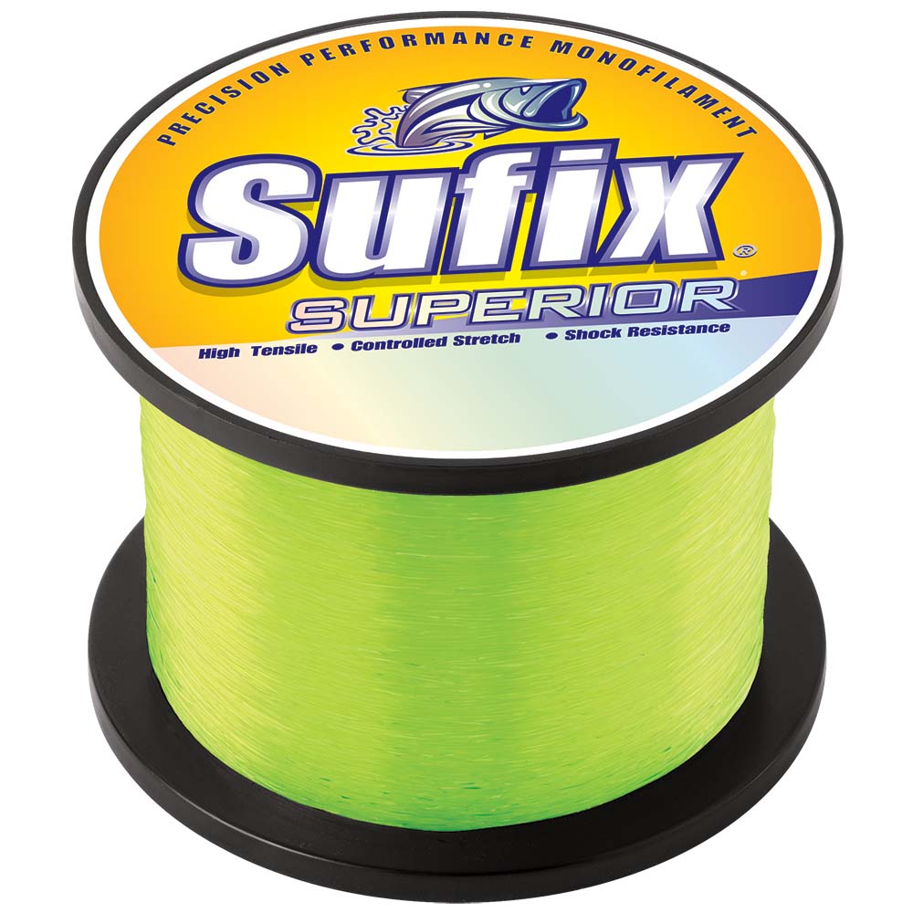 Sufix Superior HiVis Yellow Monofilament 100lb 2405 yds 650300