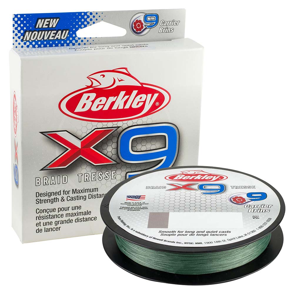 Berkley x9 Braid LowVis Green 80lb 295 yds X9B3308022 1486831