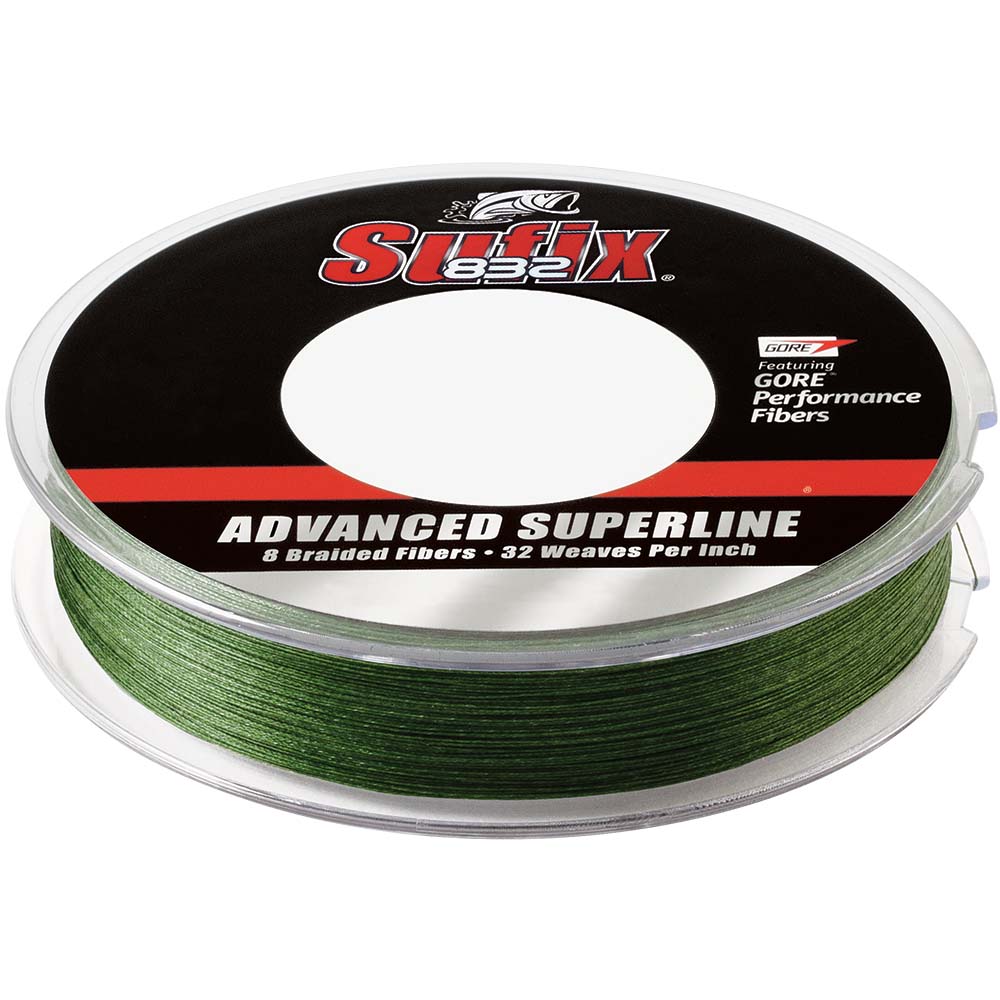 Sufix 832 Advanced Superline Braid 6lb LowVis Green 150 yds 660006G