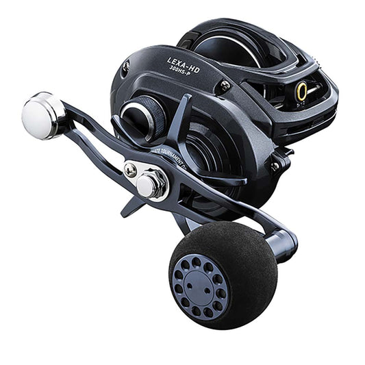 Daiwa Lexa 300 HD left-hand 7.4:1 power-handle baitcaster, LX-HD300HSL-P