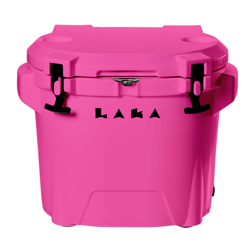 LAKA Coolers 30 Qt Cooler wTelescoping Handle Wheels Pink 1081