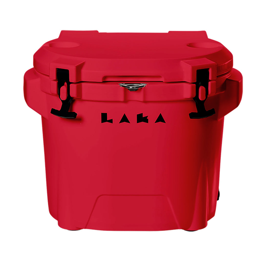 LAKA Coolers 30 Qt Cooler wTelescoping Handle Wheels Red 1089