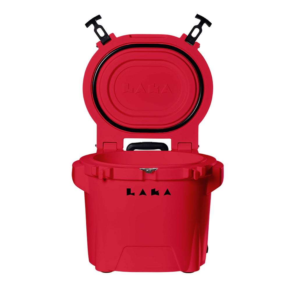 LAKA Coolers 30 Qt Cooler wTelescoping Handle Wheels Red 1089