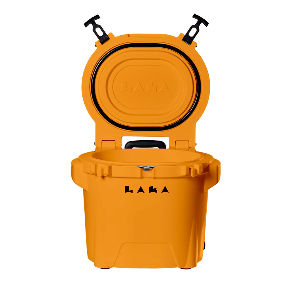LAKA Coolers 30 Qt Cooler wTelescoping Handle Wheels Orange 1086