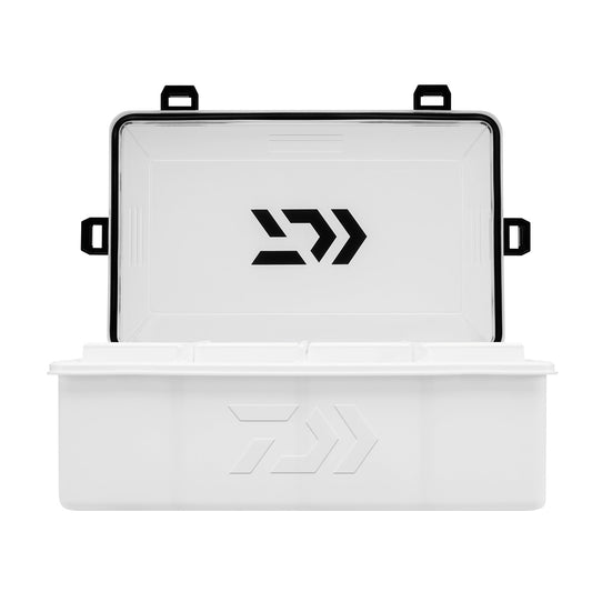 Daiwa D-Box 3600 Medium Deep clear-lid tackle storage detail, MPN D-BOXMD