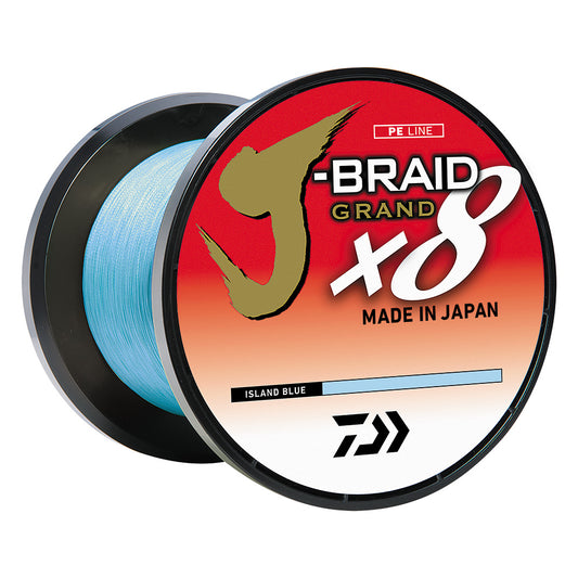 Daiwa JBRAID x8 GRAND Braided Line  20 lbs  300 yds  Island Blue JBGD8U20300IB