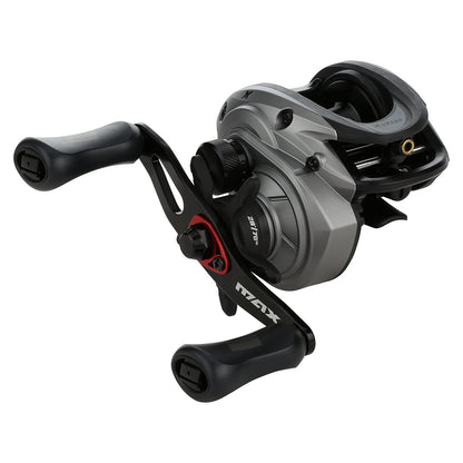 Abu Garcia Max X right-hand low-profile baitcast reel side view