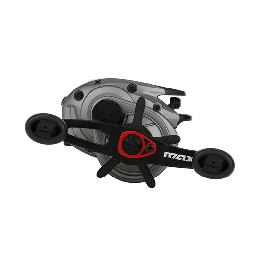 Abu Garcia Max X left-hand low-profile baitcast reel side view