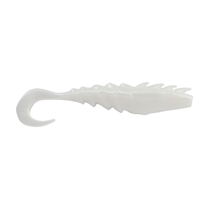 Berkley Gulp! Nemesis Prawn Curl Tail 4" Pearl White, MPN 1551576