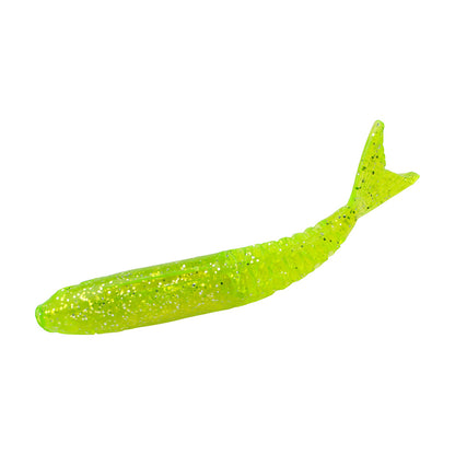 Berkley PowerStinger 4.25" Chartreuse Silver Flash 5-pack, MPN 1637652