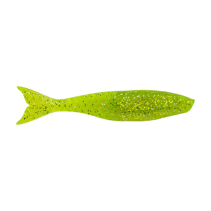 Berkley PowerStinger 4.25" Chartreuse Silver Flash soft plastic jig trailer, MPN 1637652