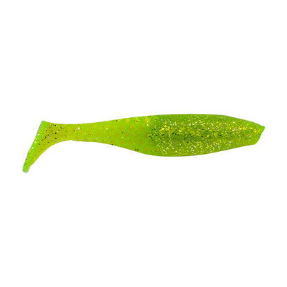 Berkley Paddlin' PowerStinger 4.25" Chartreuse Silver Flash soft swimbait, MPN 1637626