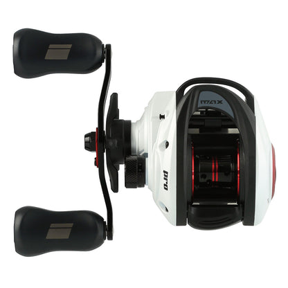 Abu Garcia Max Pro left-hand reel with 20 lb Carbon Matrix drag