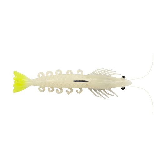 Berkley PowerBait Shrimperor 5" Glow/Chartreuse product detail, MPN 1656271