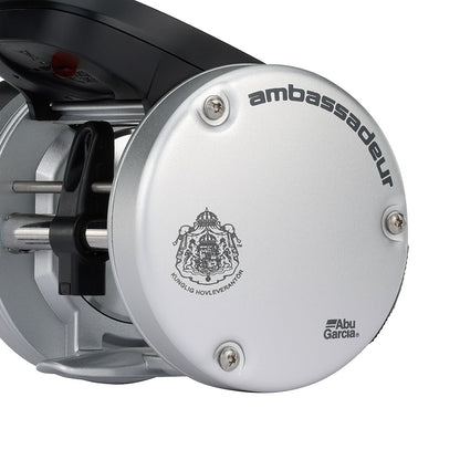 Abu Garcia Ambassadeur C1 6500LC round reel handle detail