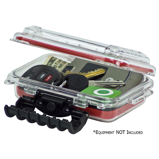 Plano Waterproof Polycarbonate Storage Box  3449 Size  RedClear 144900