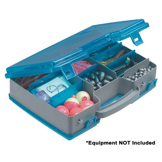 Plano DoubleSided Adjustable Tackle Organizer Large  SilverBlue 171502