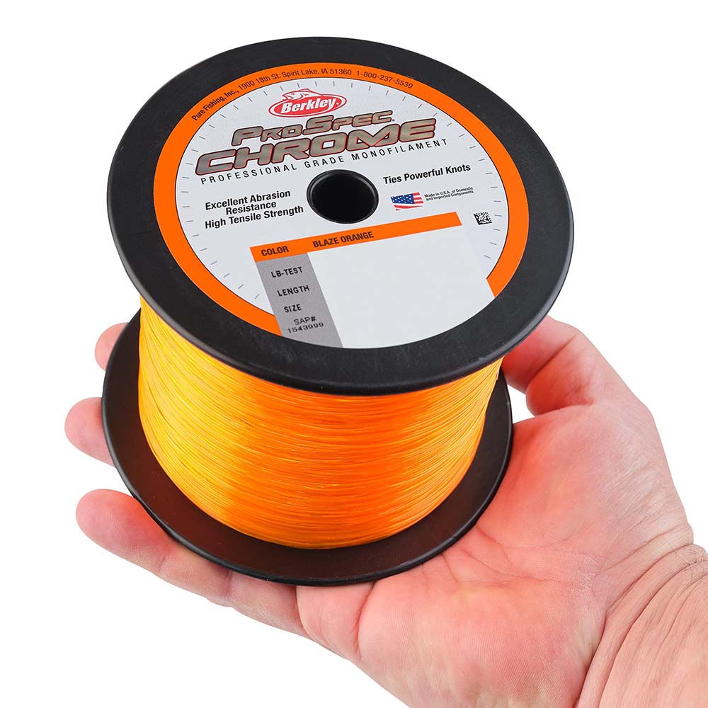 Berkley ProSpec Chrome Blaze Orange Monofilament  30 lb  1000 yds  PSC1B3080 1543998