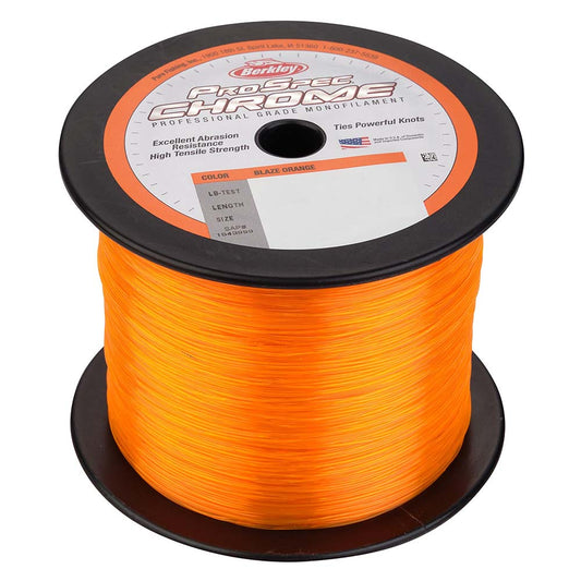 Berkley ProSpec Chrome Blaze Orange Monofilament  30 lb  1000 yds  PSC1B3080 1543998