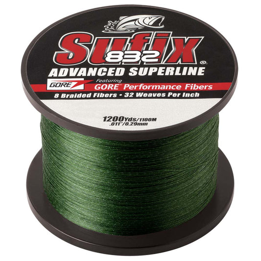 Sufix 832 Advanced Superline Braid  6lb  LowVis Green  1200 yds 660306G