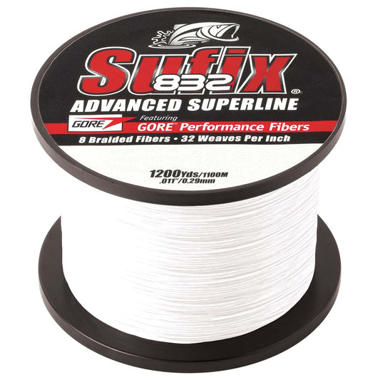 Sufix 832 Advanced Superline Braid  6lb  Ghost  1200 yds 660306GH