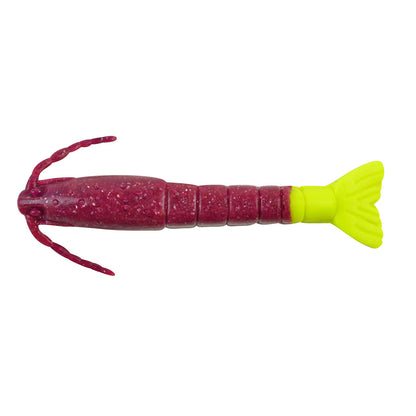 Berkley Gulp! Saltwater Shrimp 3" Cajun Purple/Chartreuse, MPN 1240003