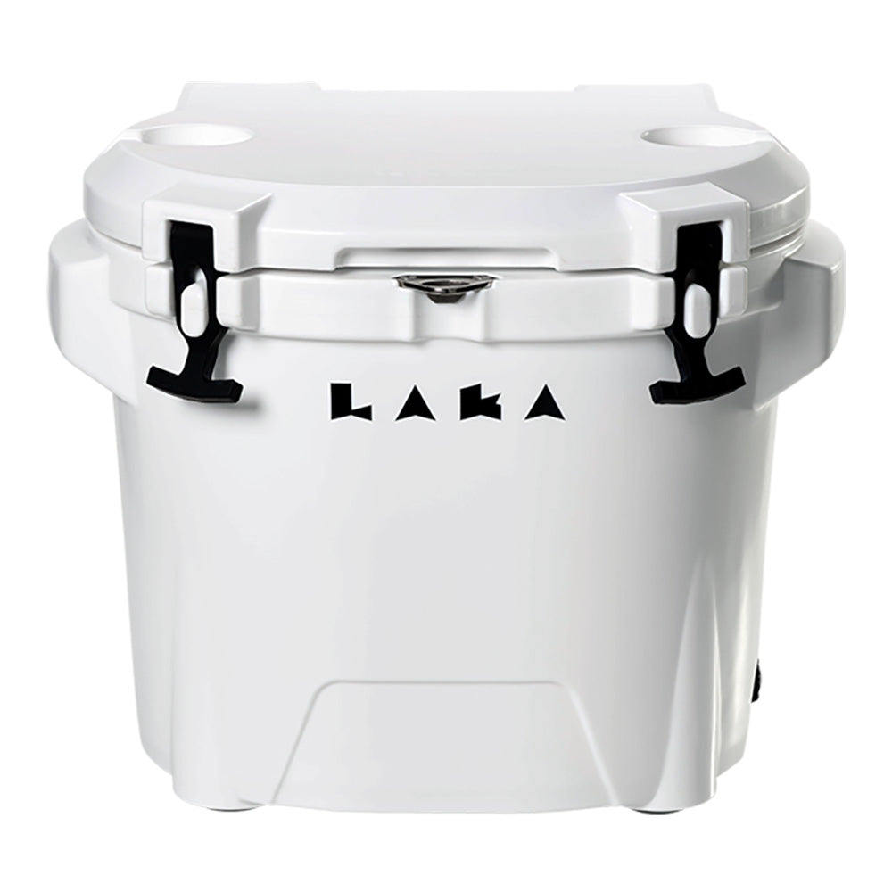 LAKA Coolers 30 Qt Cooler wTelescoping Handle  Wheels  White 1079
