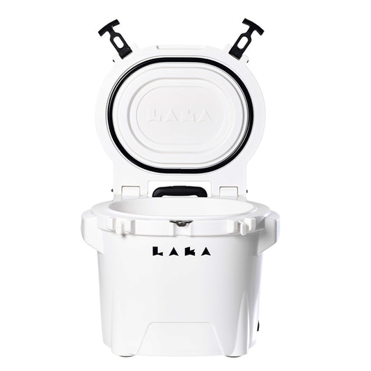 LAKA Coolers 30 Qt Cooler wTelescoping Handle  Wheels  White 1079