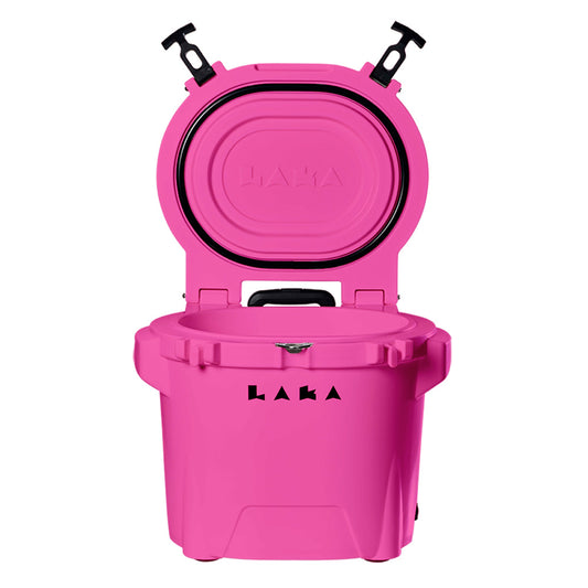 LAKA Coolers 30 Qt Cooler wTelescoping Handle  Wheels  Pink 1081