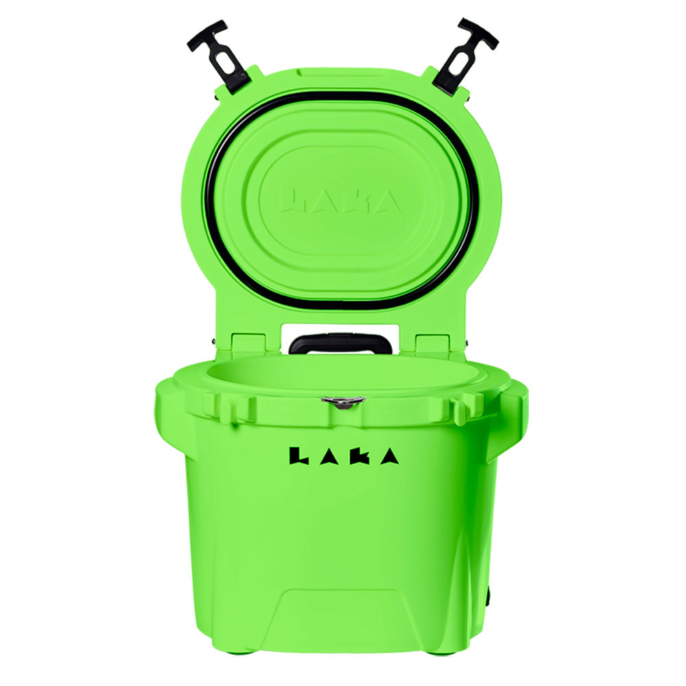 LAKA Coolers 30 Qt Cooler wTelescoping Handle  Wheels  Lime Green 1083