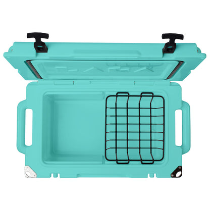 LAKA 45 Qt rotomolded cooler Seafoam open lid